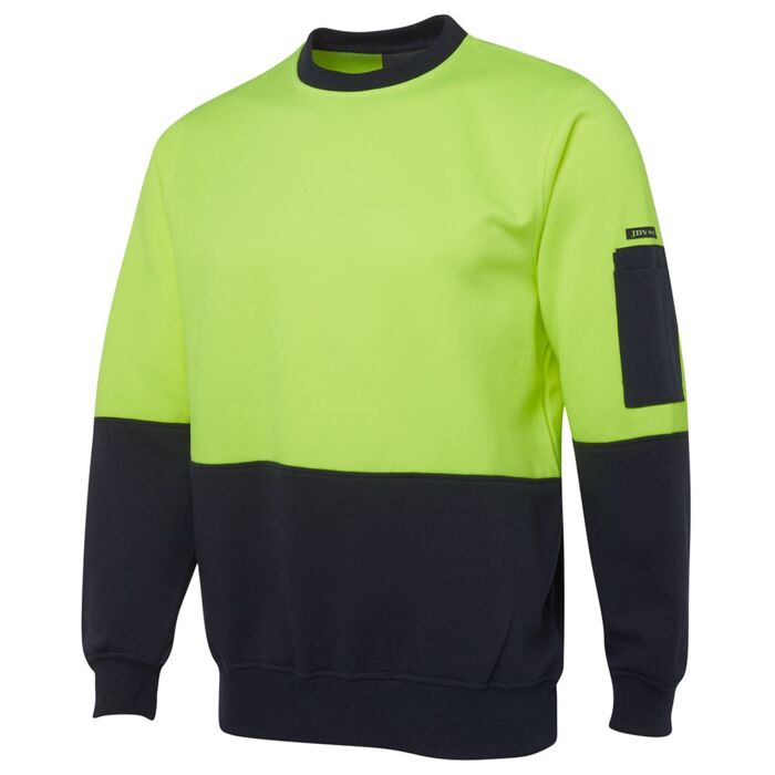 JBs Wear Hi Vis Fleecy Crew (D) Thumbnail