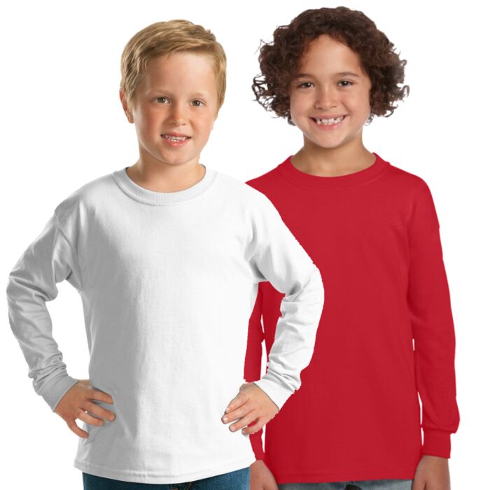 GILDAN Unisex Kids Long Sleeve Tee Thumbnail
